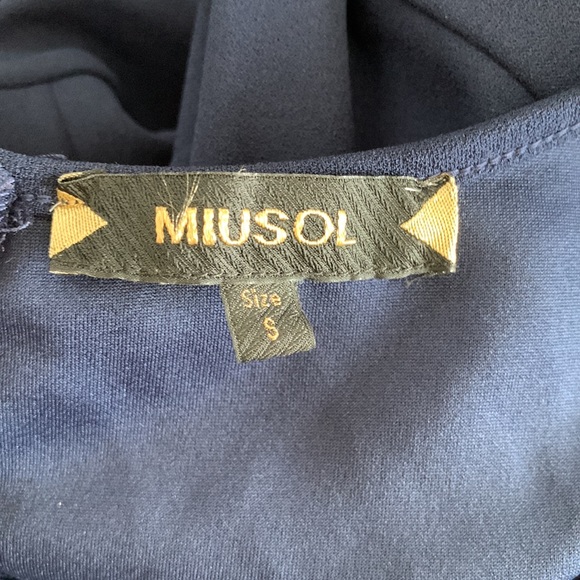 Miusol Retro V Neck Ruffle Sleeves Evening Cocktail Slit Dress - Picture 11 of 12